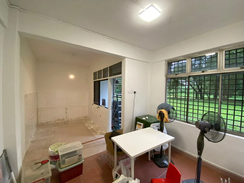Bare workspace before renovation